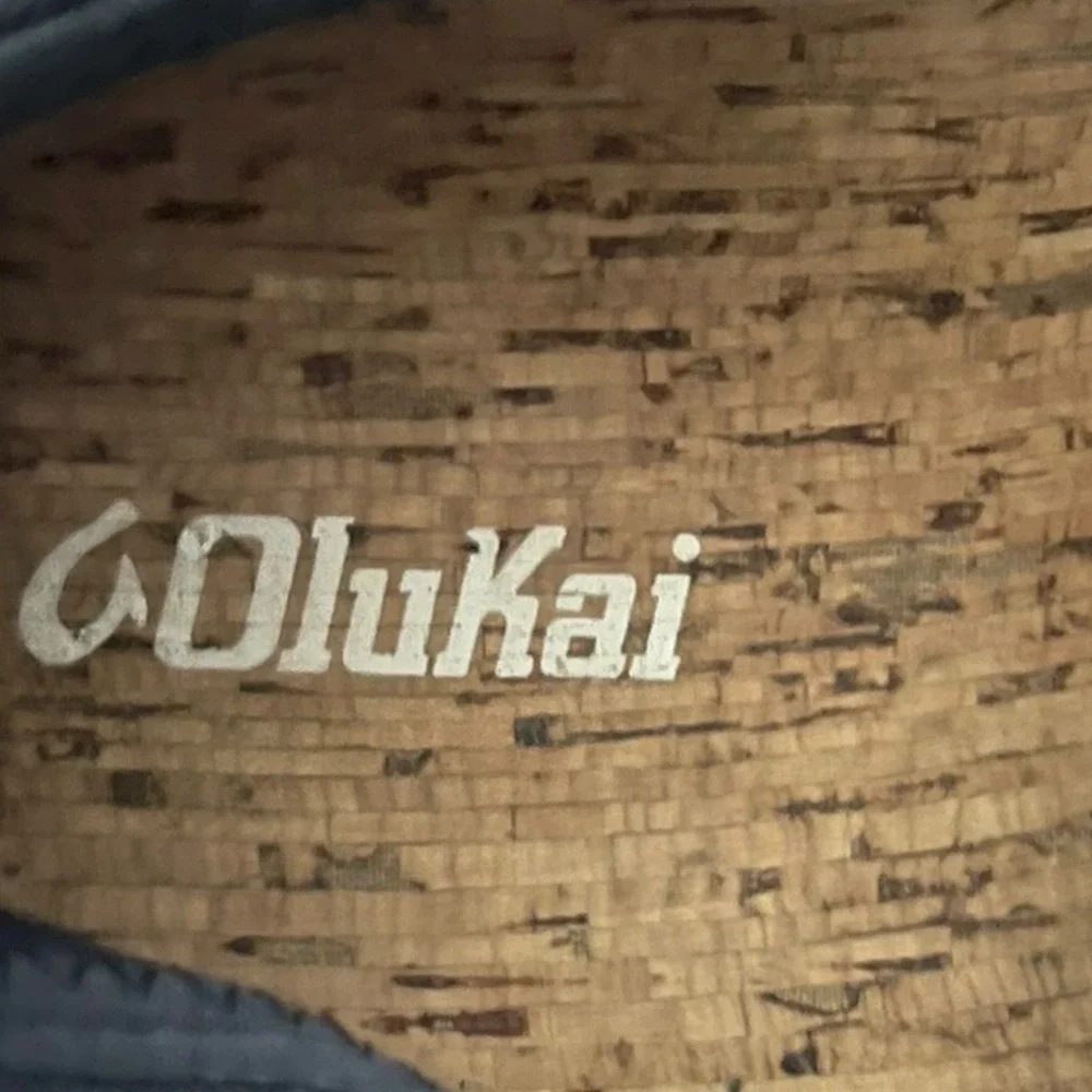 OluKai Nohea Moku‎ Mens 9 Night Navy Blue Mesh Boat Shoes Sneakers 10283-6H6H